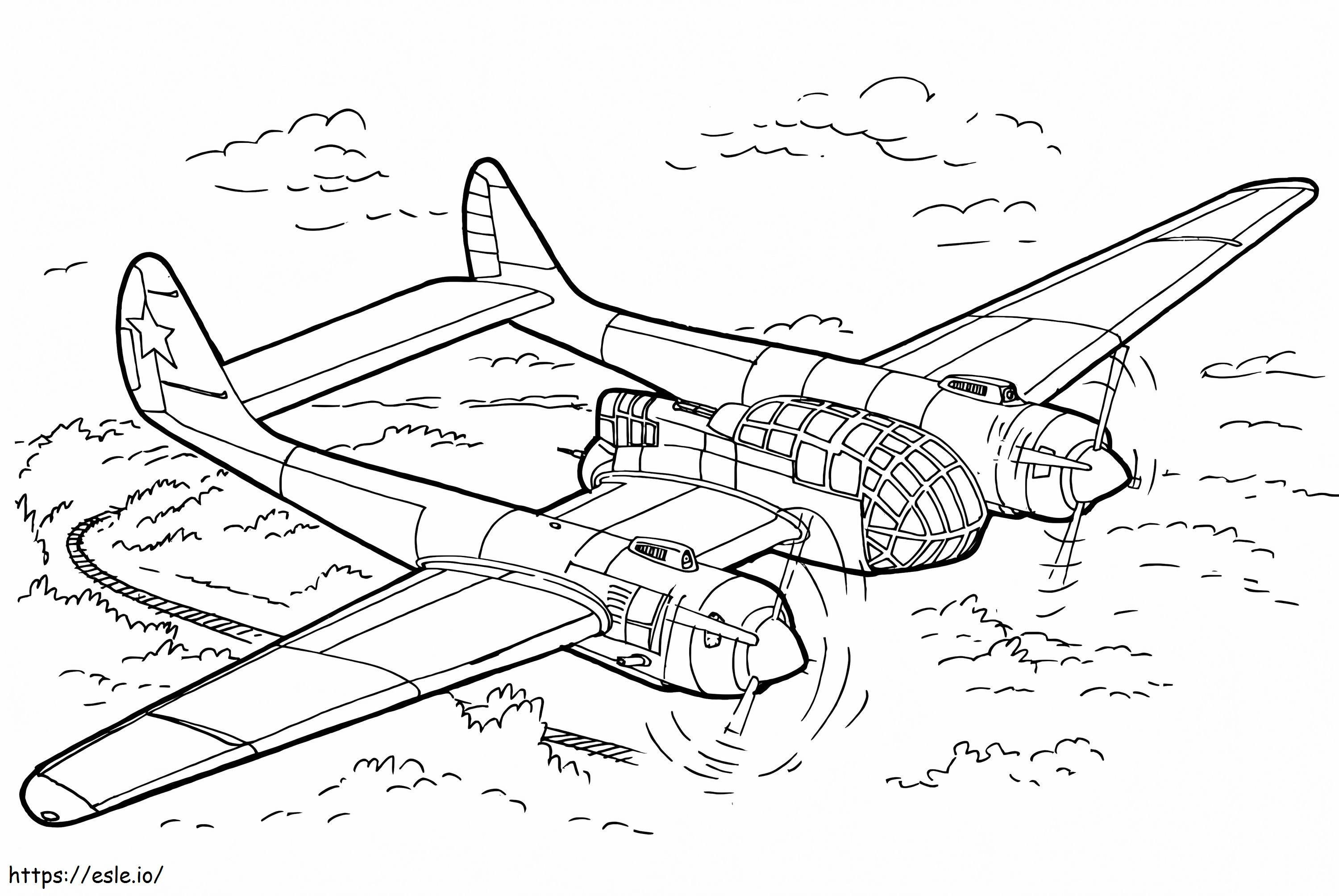 Reconnaissance Aircraft coloring page