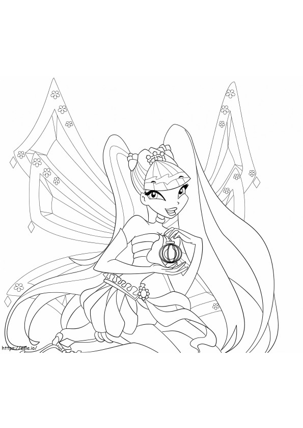 Funny Winx coloring page