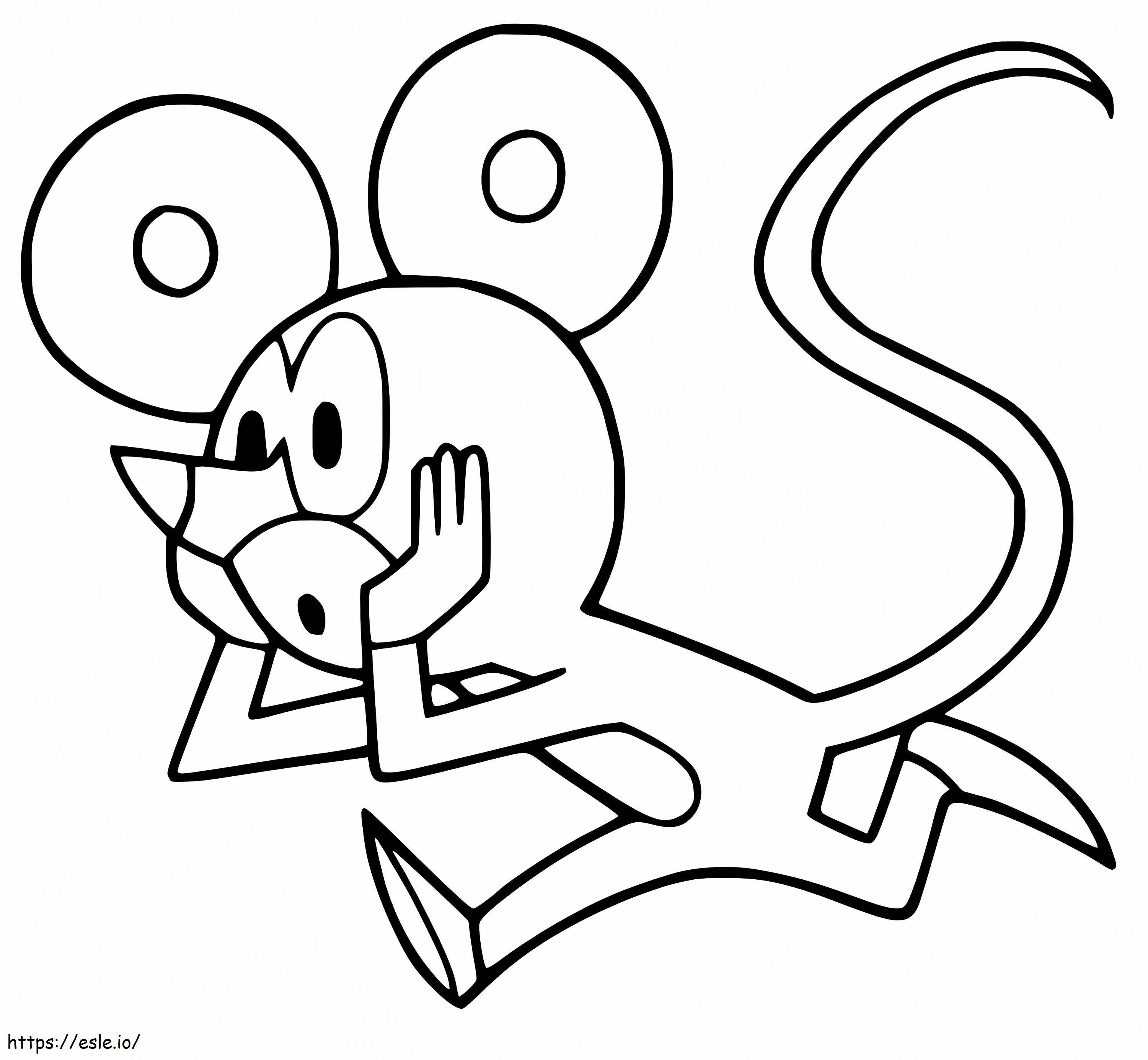 Rato da toupeira para colorir
