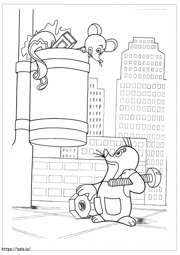 Rato e Krtek para colorir
