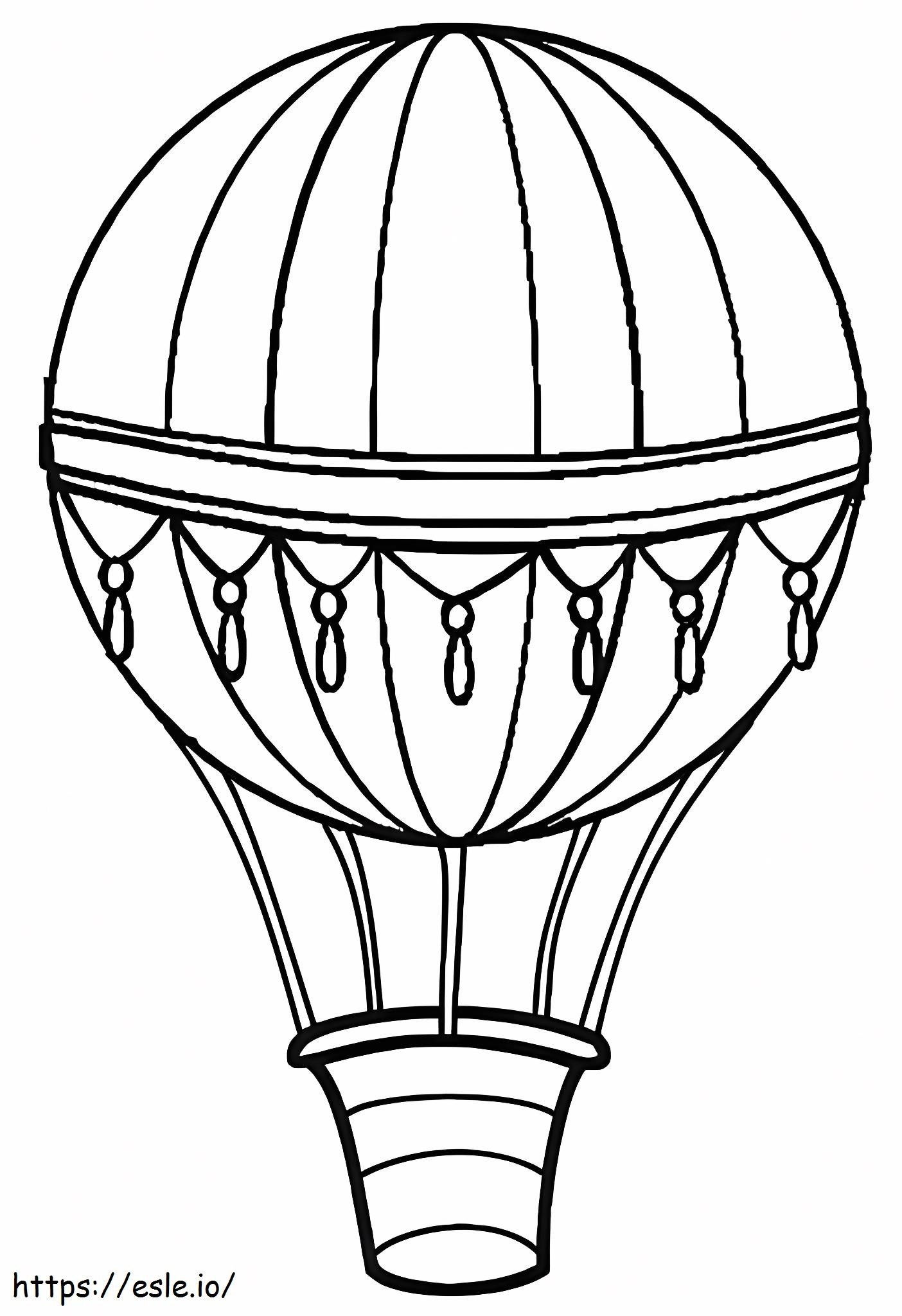 印刷可能な熱気球 ぬりえ - 塗り絵