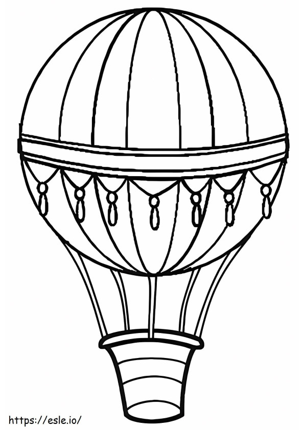 Balon na ogrzane powietrze do wydrukowania kolorowanka