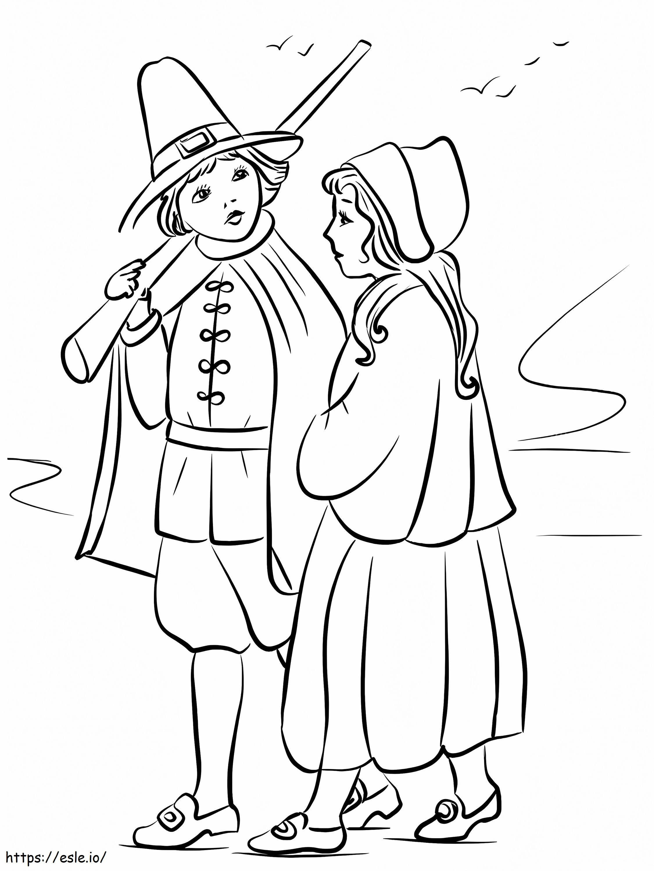 1588062180 Pilgrim Children coloring page