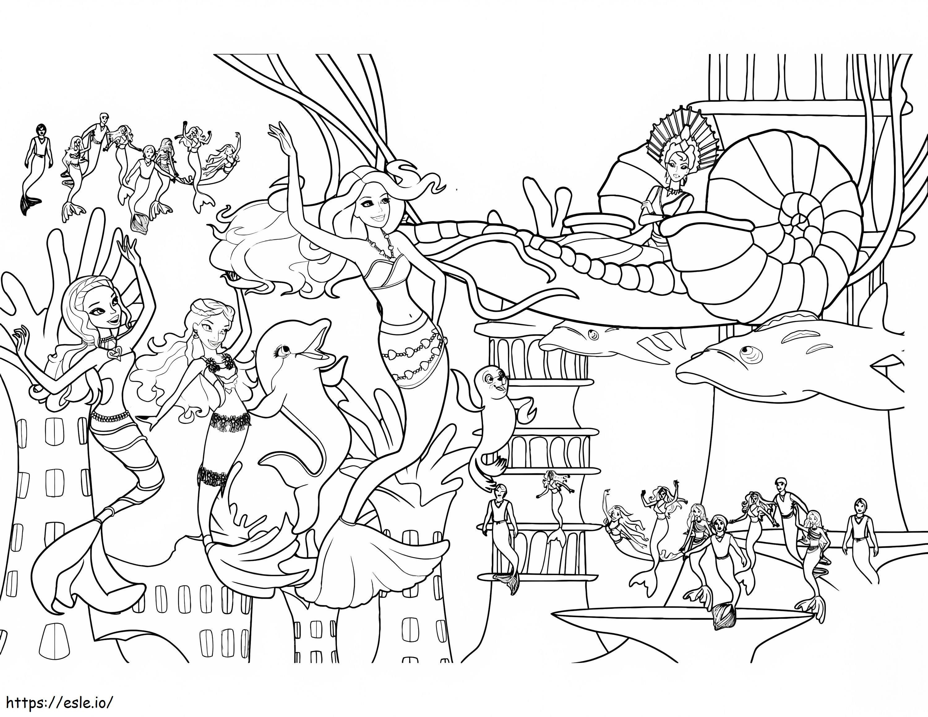 Barbie Sirene 5 1024X792 coloring page