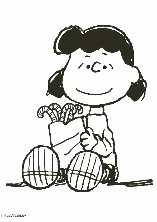 Lucy de Peanuts värityskuva