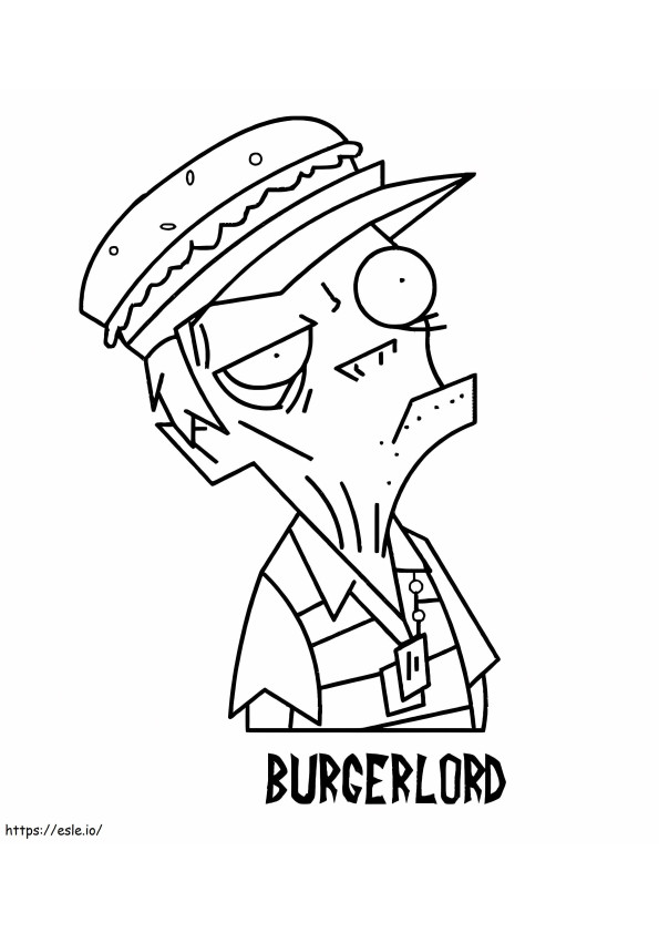 Burgerlord From Invader Zim coloring page
