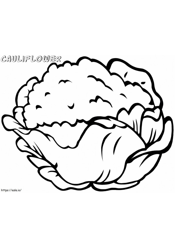 Cauliflower For Kids coloring page