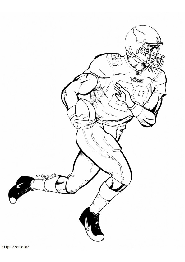 Cool Adrian Peterson coloring page
