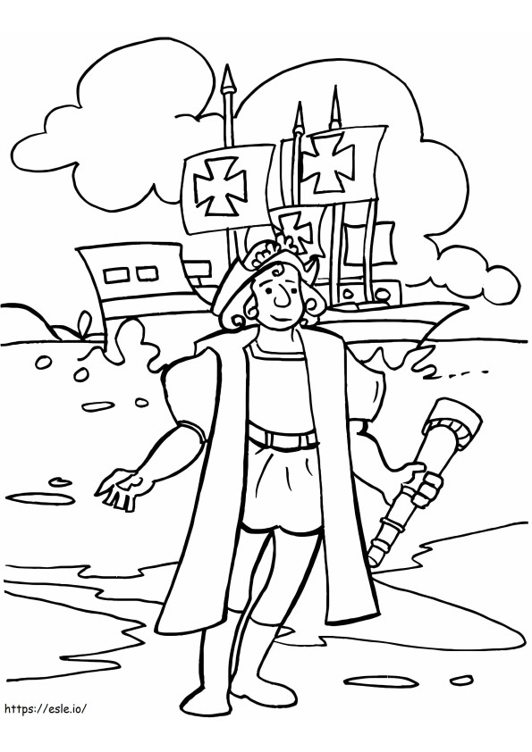 Christopher Columbus 1 coloring page