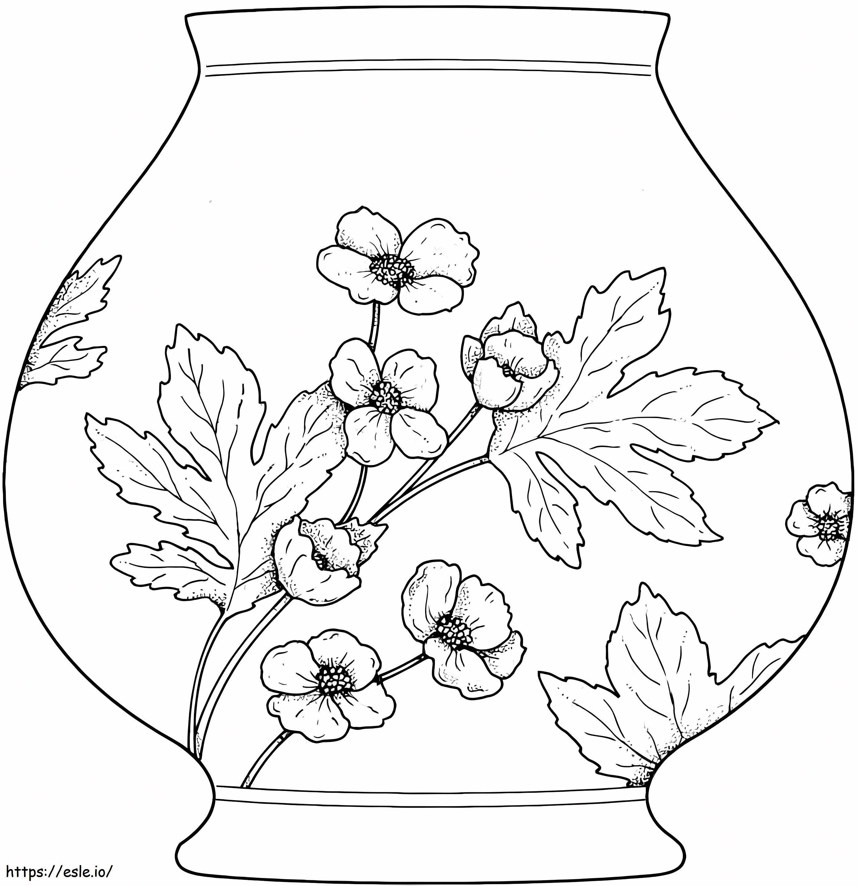 Vase zur Dekoration ausmalbilder