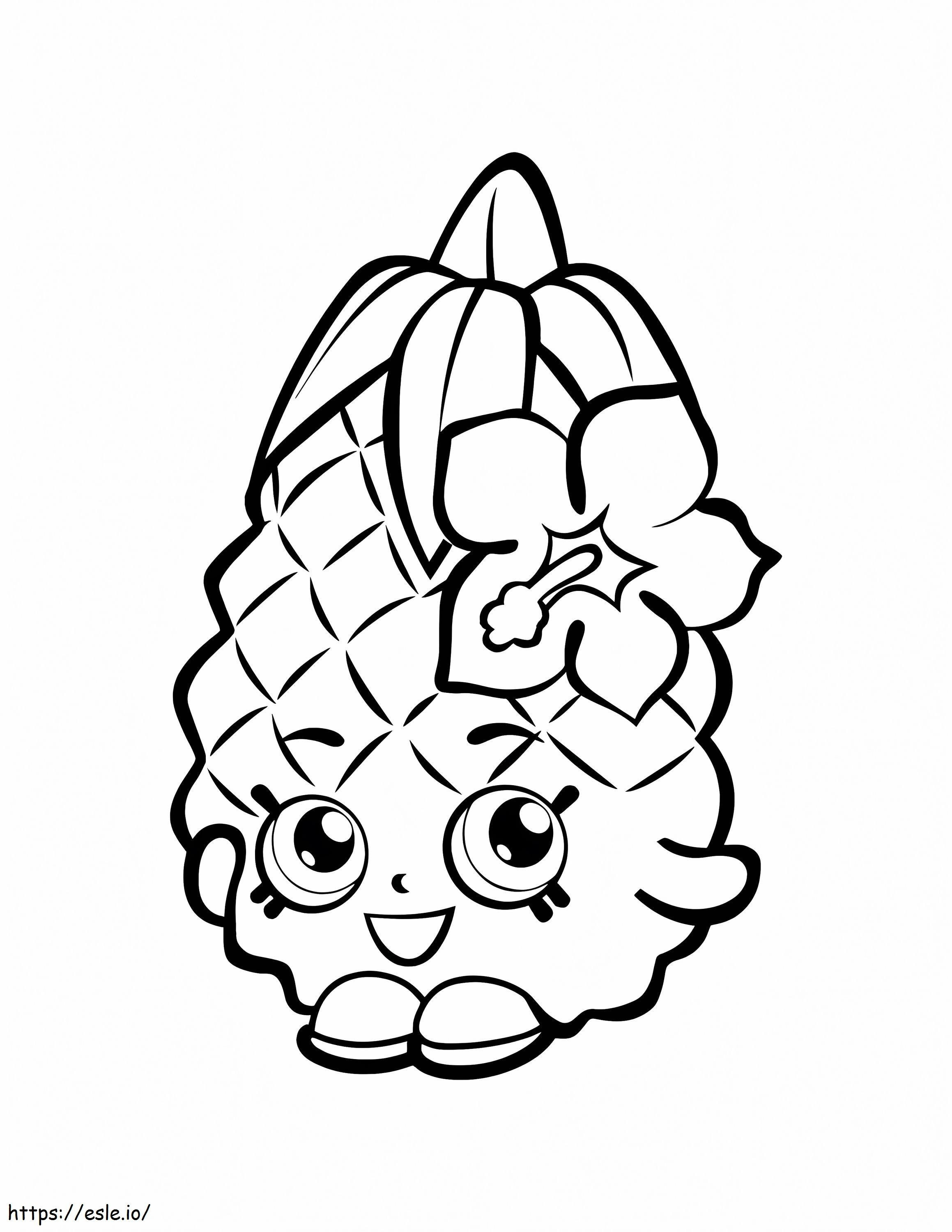 Pineapple Shopkins coloring page