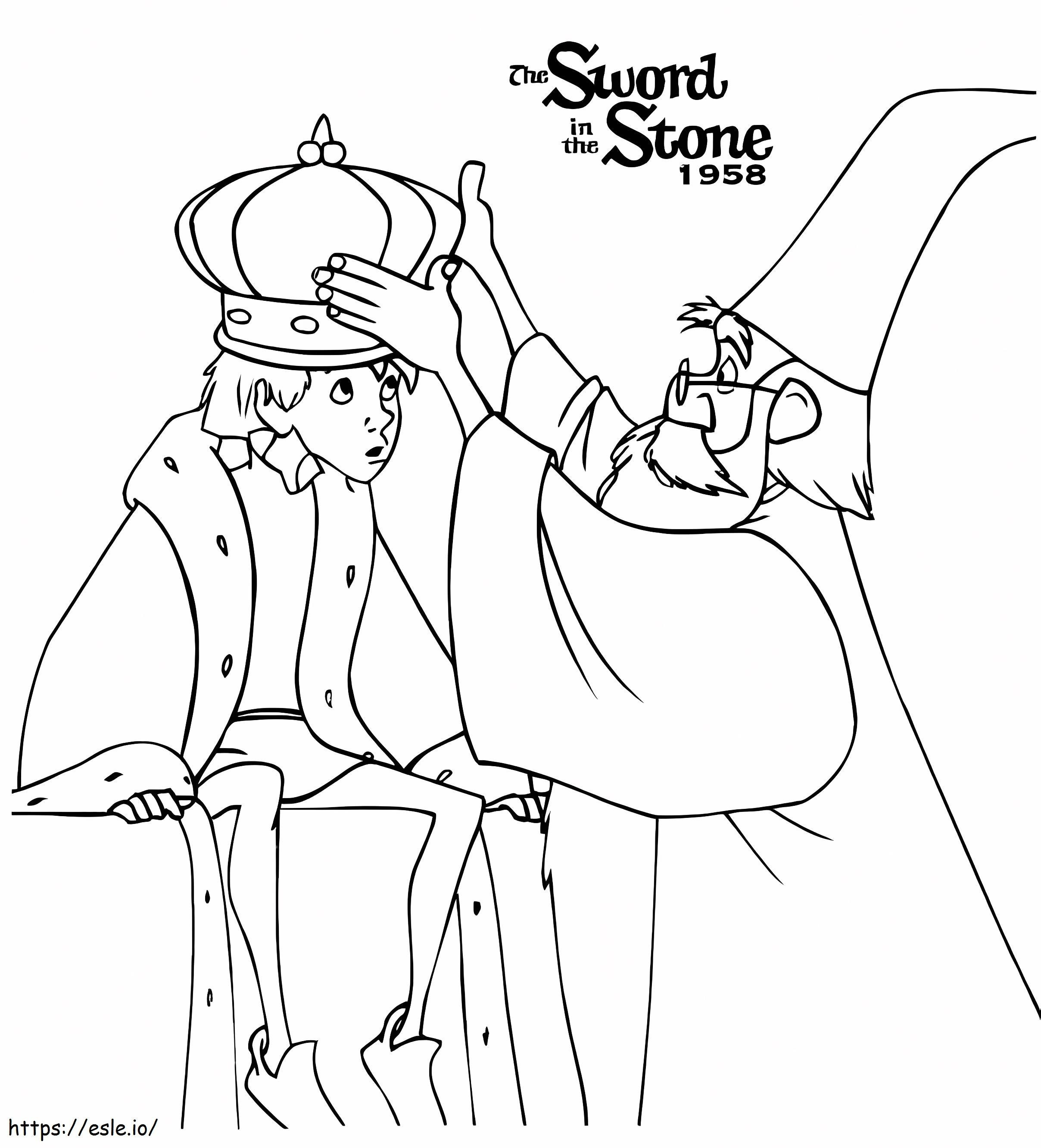 Merlin And Arthur coloring page