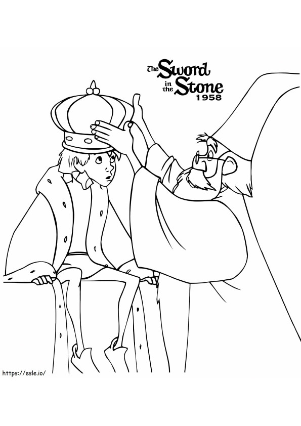 Coloriage Merlin et Arthur à imprimer dessin
