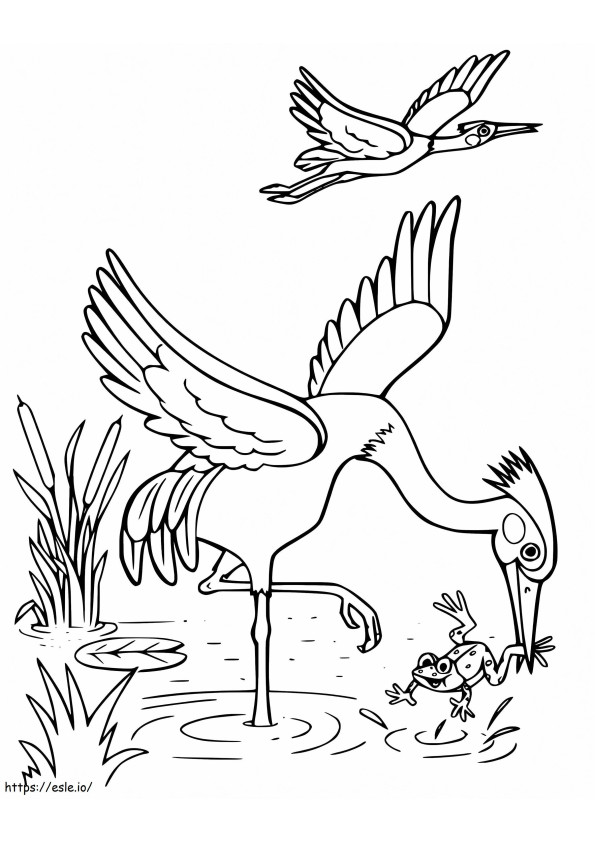 Egrets coloring page