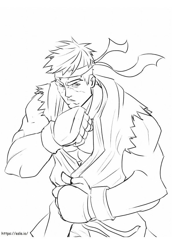 Ryu Drawing coloring page