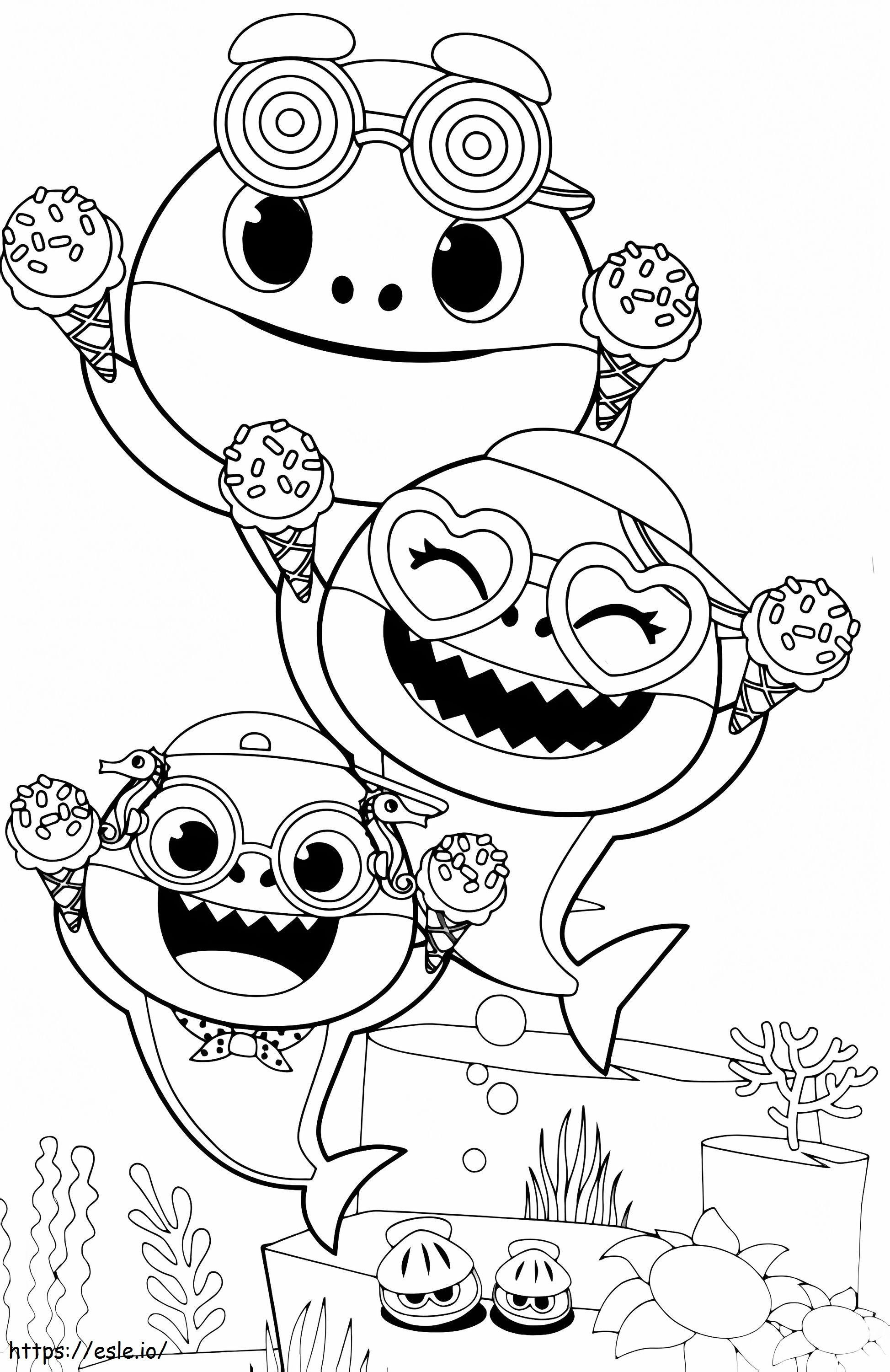 Baby Shark To Color coloring page