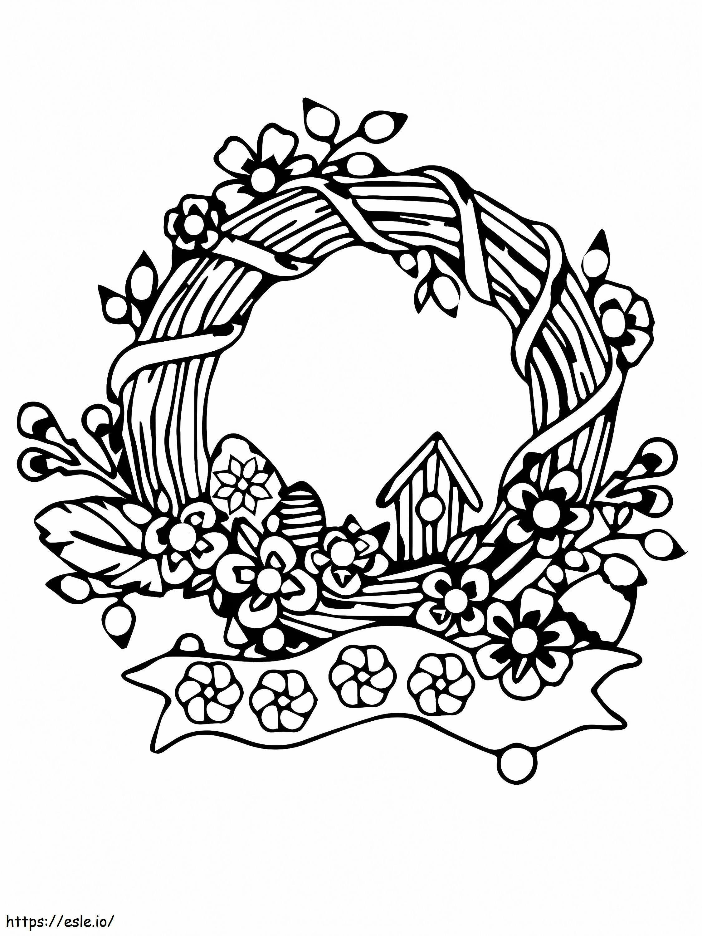 Incomparable Easter Wreath coloring page
