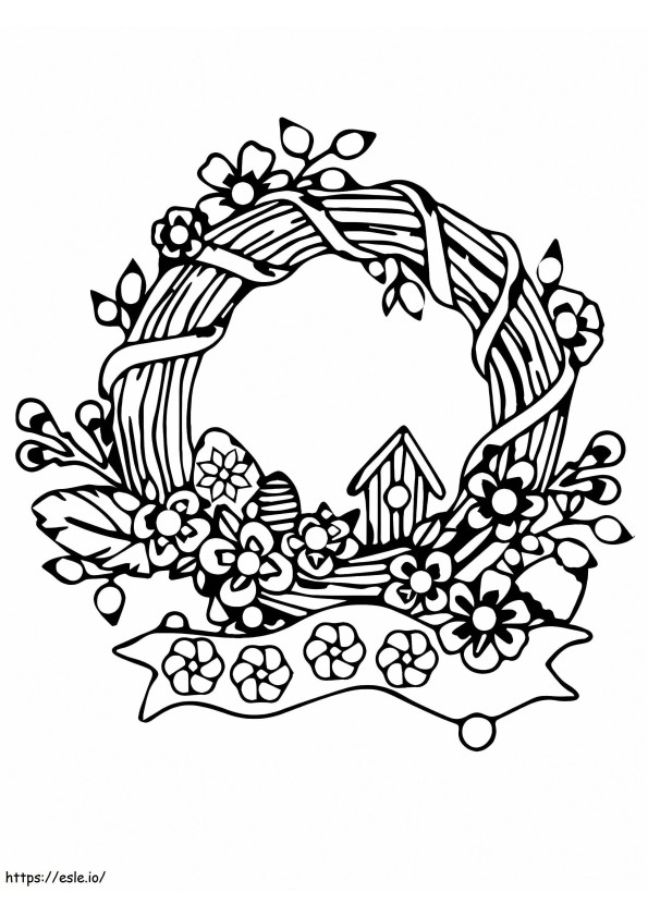 Incomparable Easter Wreath coloring page