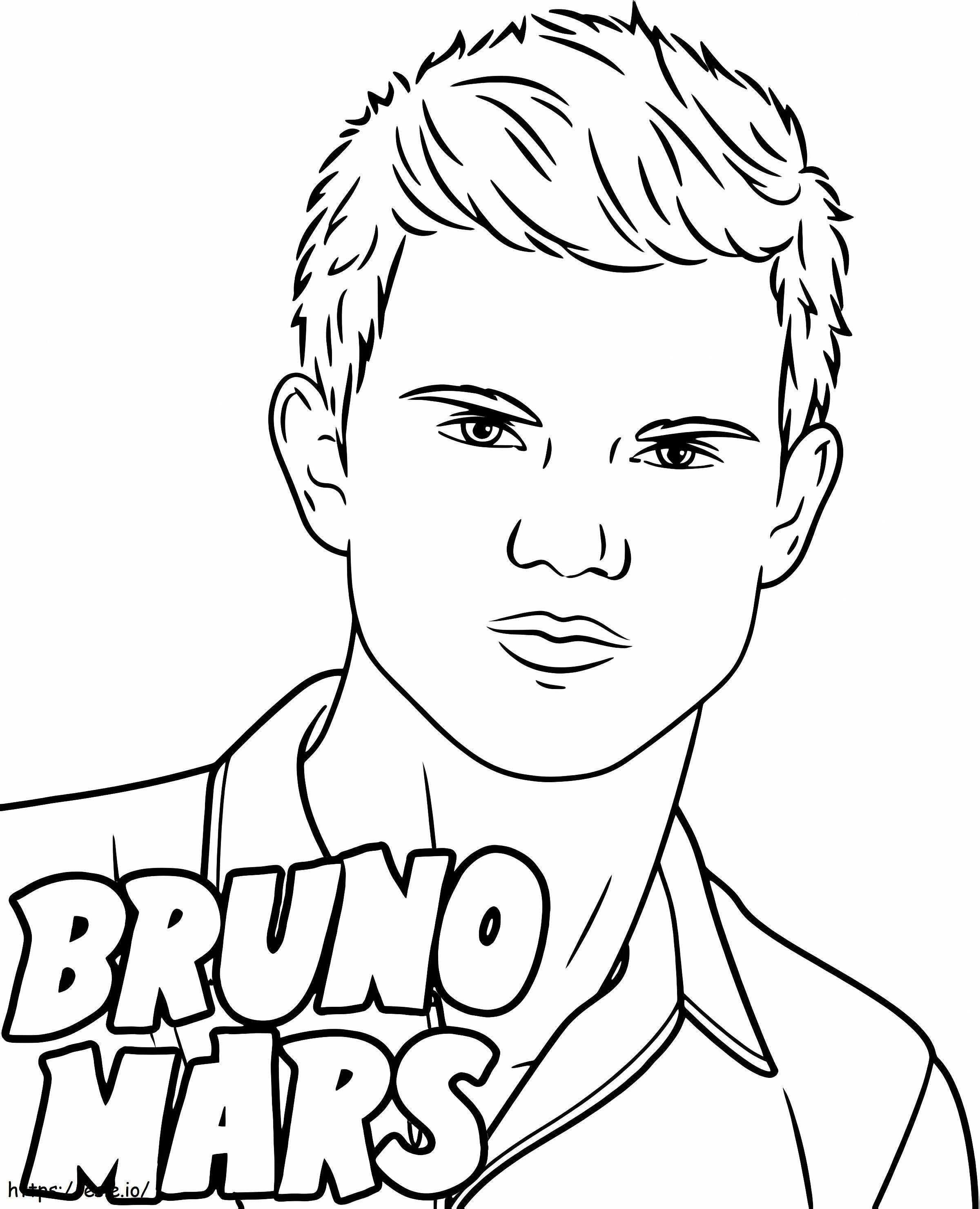 Bruno Mars Imprimible para colorear