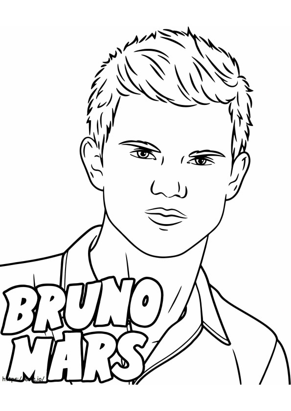 Bruno Mars do druku kolorowanka