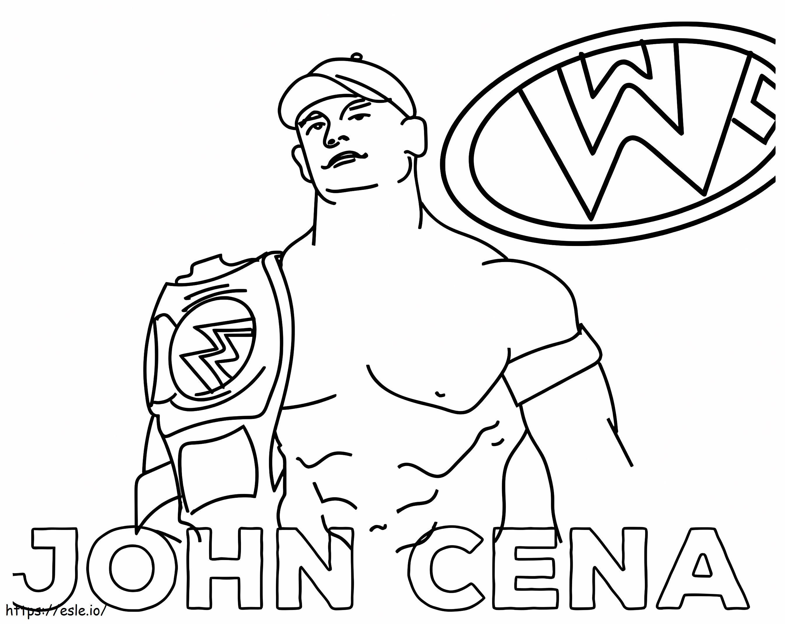 Coloriage John Cena imprimable à imprimer dessin