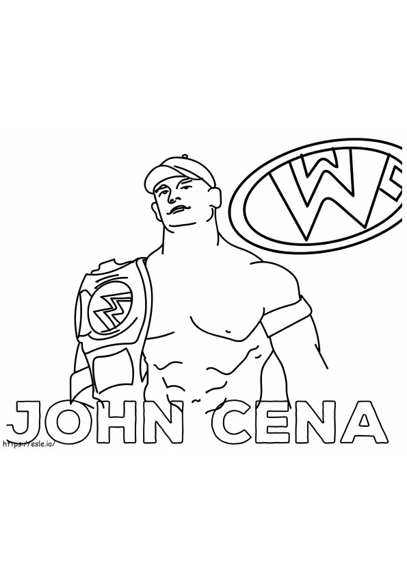 Afdrukbare John Cena kleurplaat