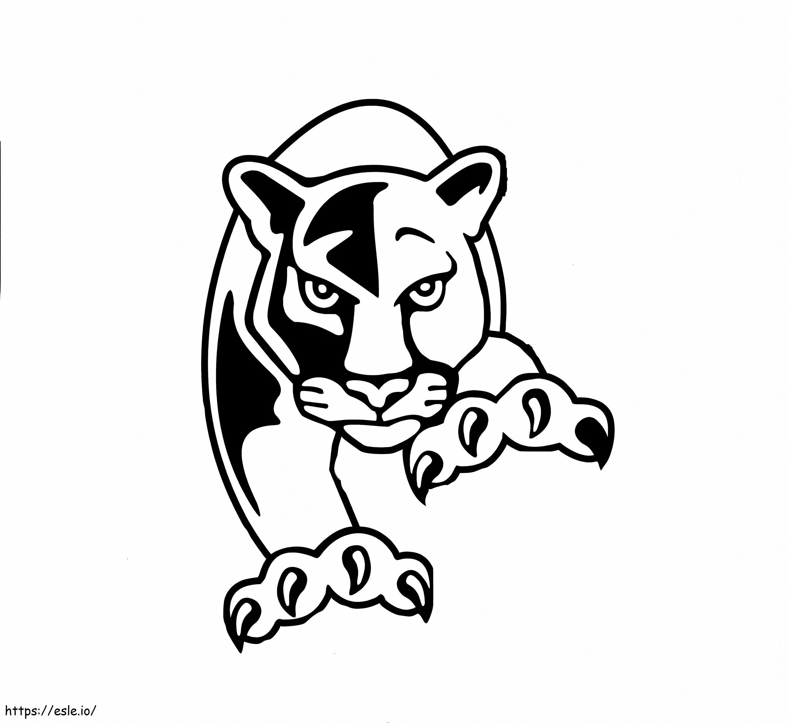 Panther Fight coloring page