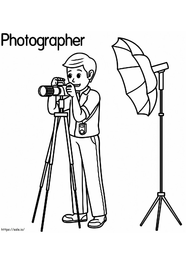 Photographer 11 coloring page