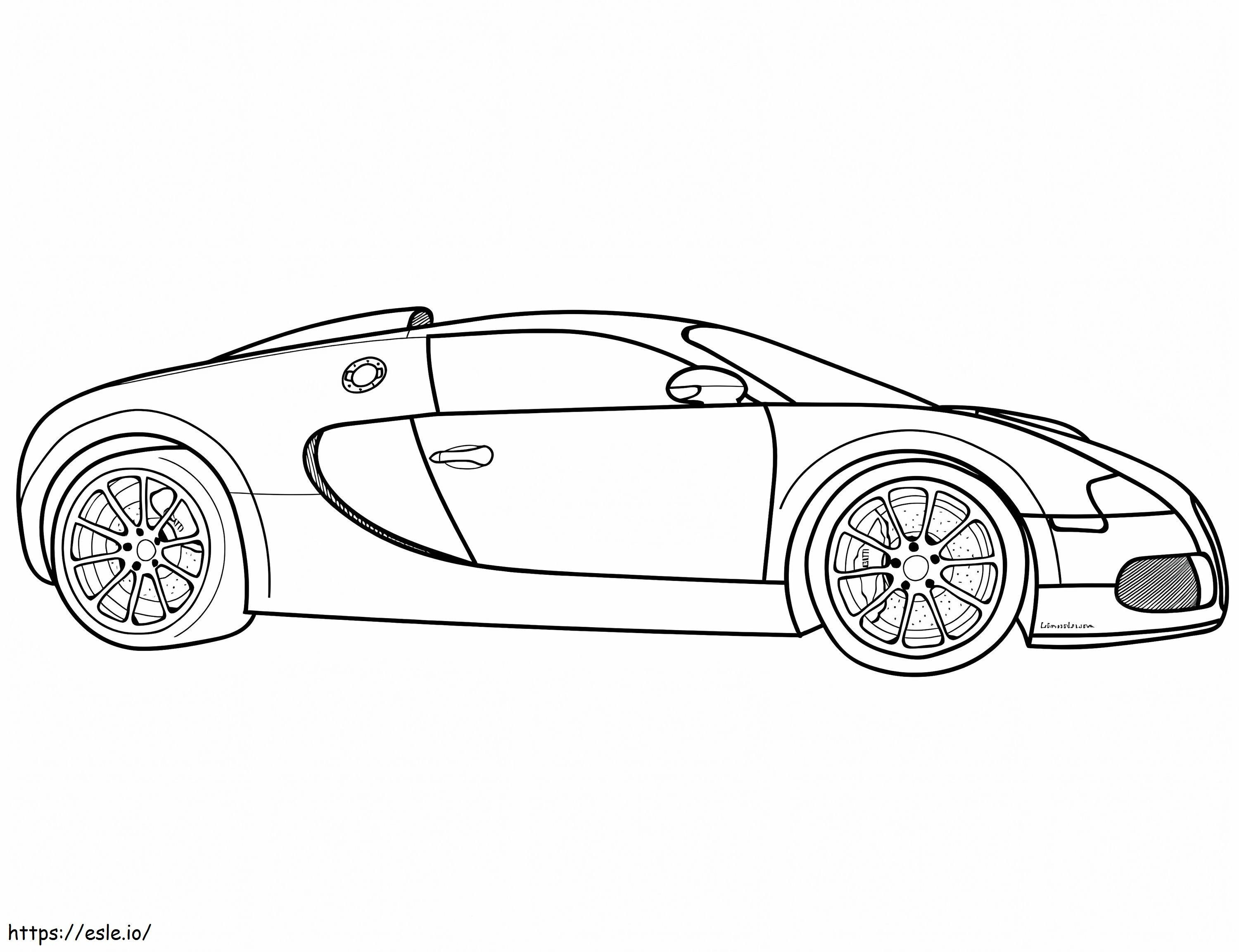Mașina Bugatti 1 de colorat