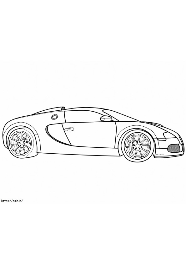 Bugatti-auto 1 kleurplaat