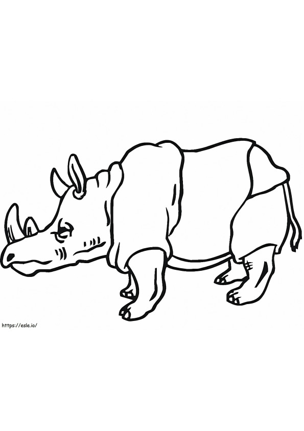 Rinoceronte normal para colorir