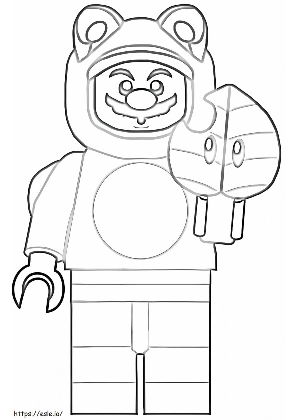 Lego Tanooki Mário para colorir