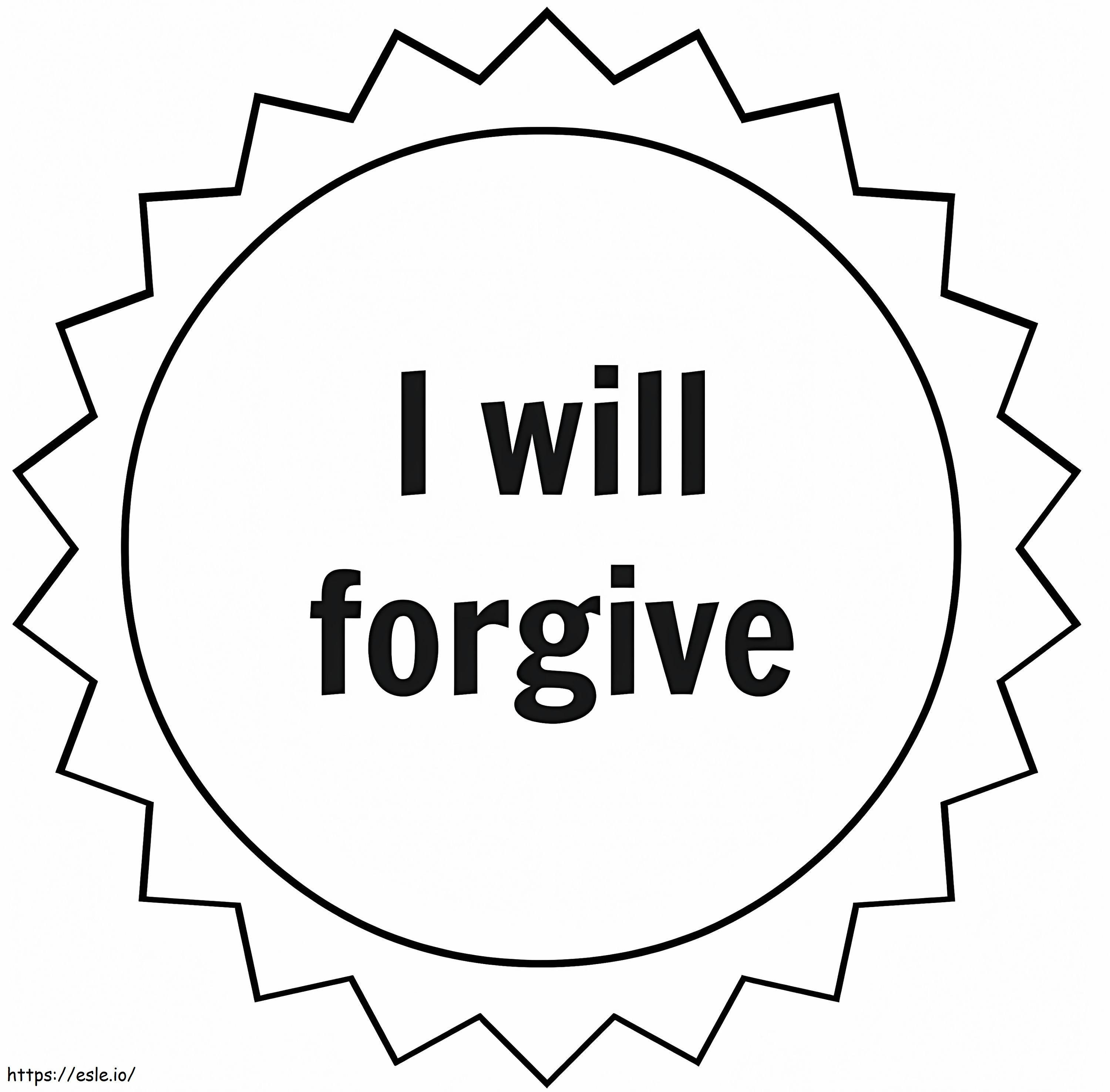 I Will Forgive coloring page