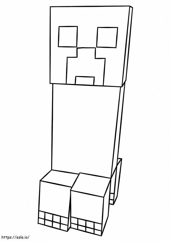 Creeper coloring page