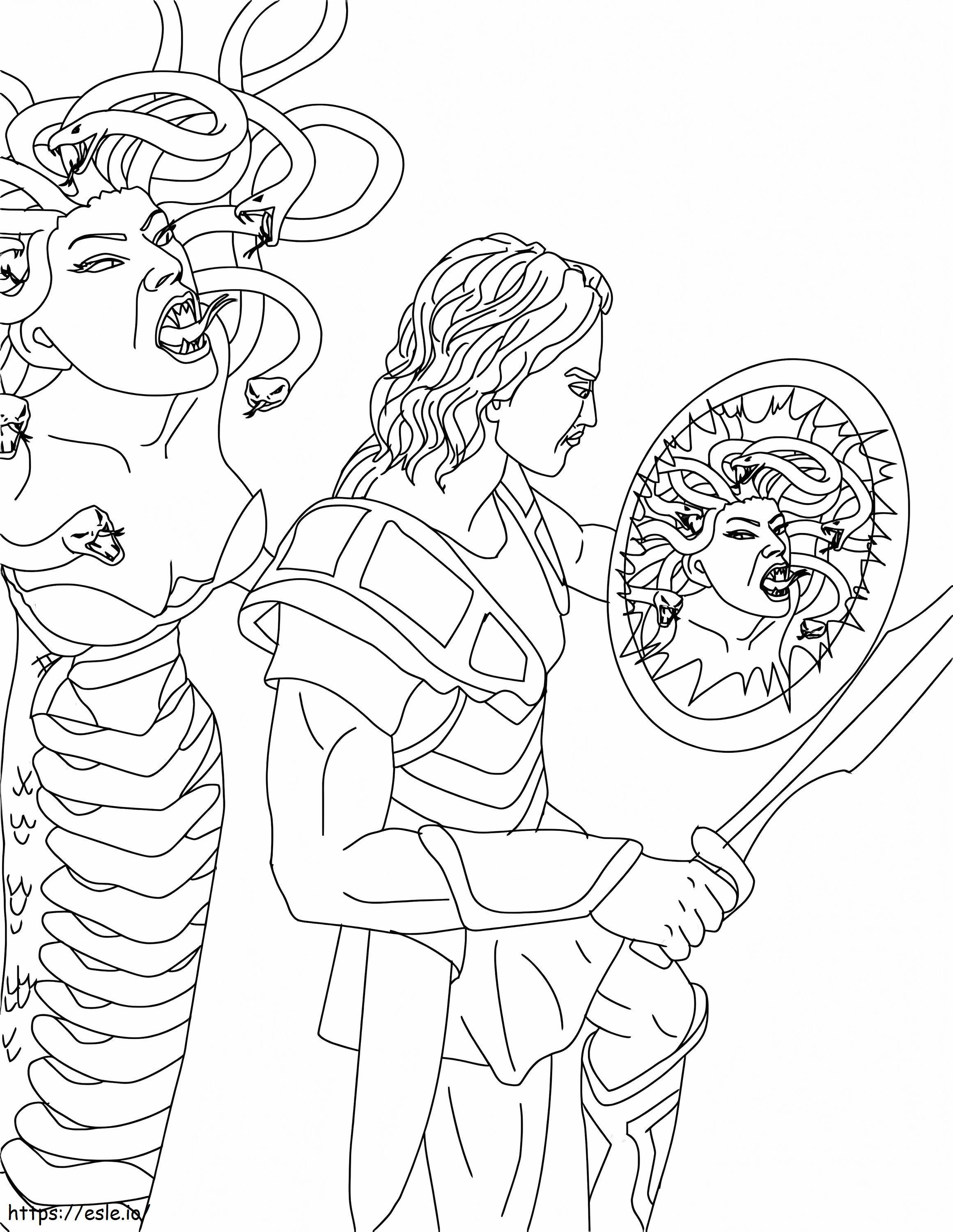 Medusa gegen Perseus ausmalbilder