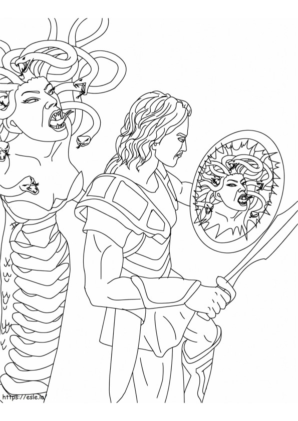 Medusa vs Perseus värityskuva