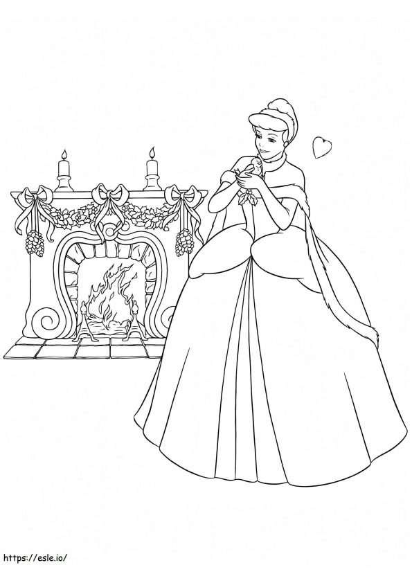 Perfect Cinderella coloring page