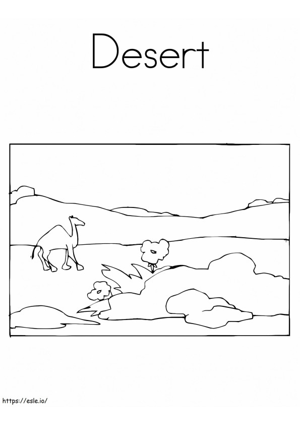 Desert Scene coloring page