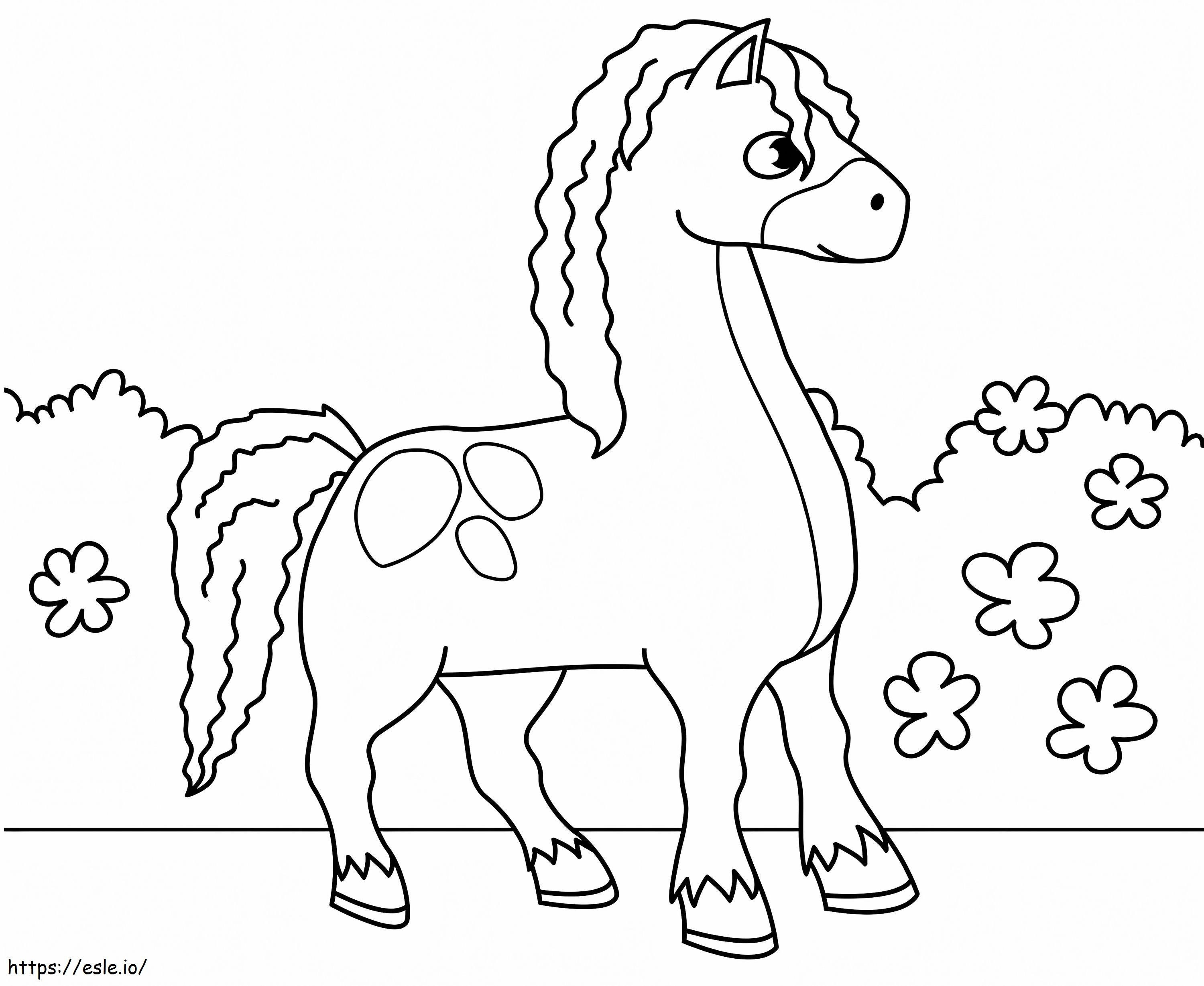 Printable Cute Horse coloring page