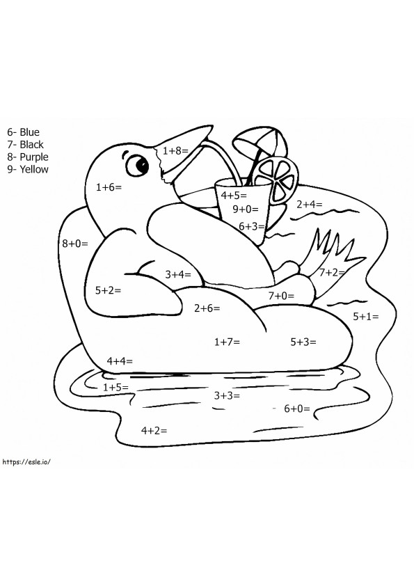 Coloriage Feuille de travail mathématique drôle de pingouin à imprimer dessin