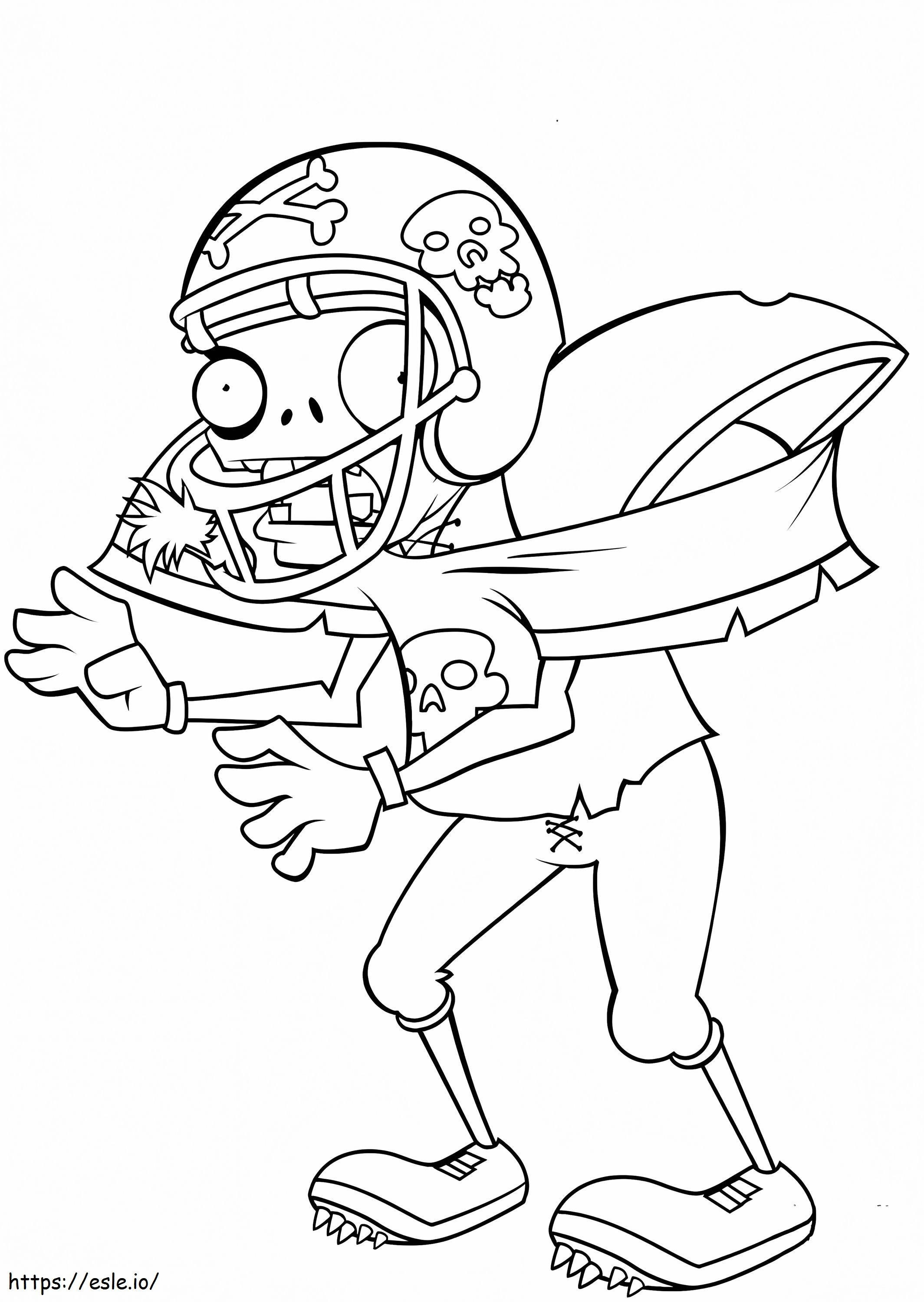 Zombie Soccer In Plants Vs Zombies coloring page