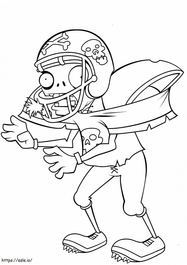 Zombie Soccer In Plants Vs Zombies coloring page