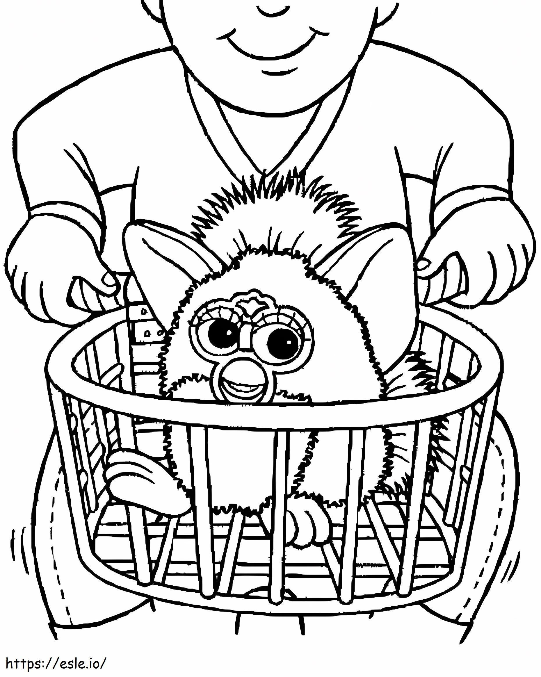 Furby Shopping coloring page