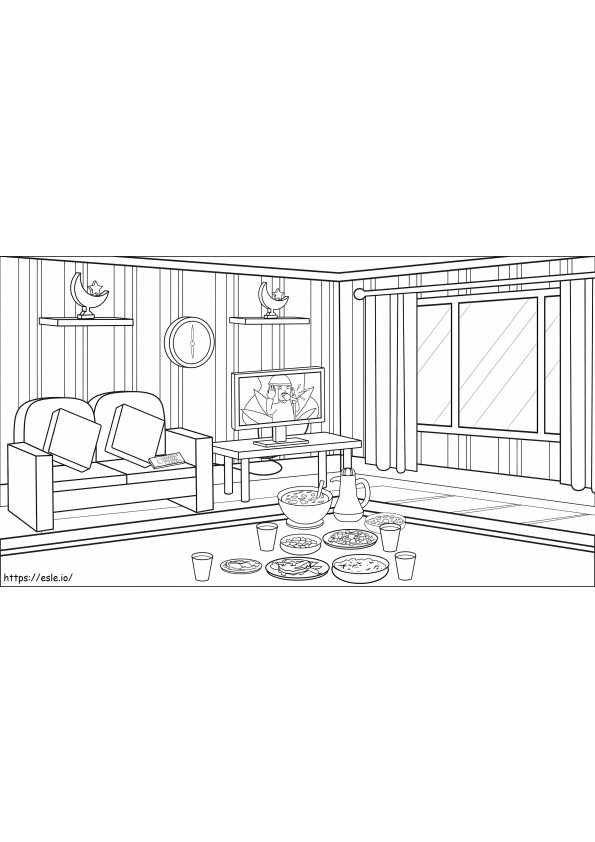 Living Room Free Images coloring page