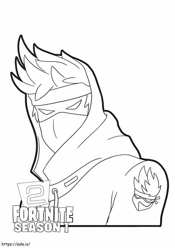Corvo Ninja de Fortnite para colorir