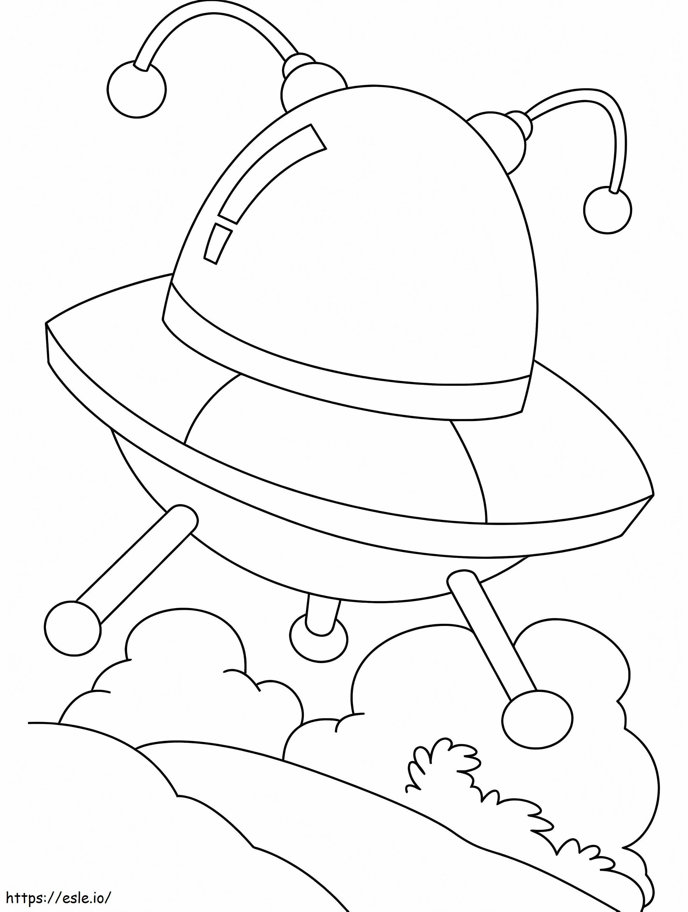 Ufo Flying coloring page
