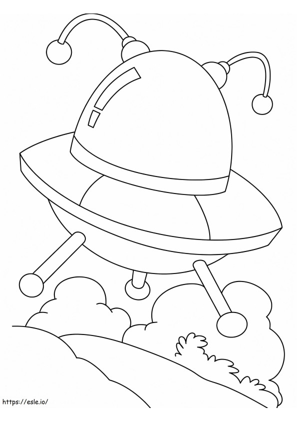 Ufo Flying coloring page