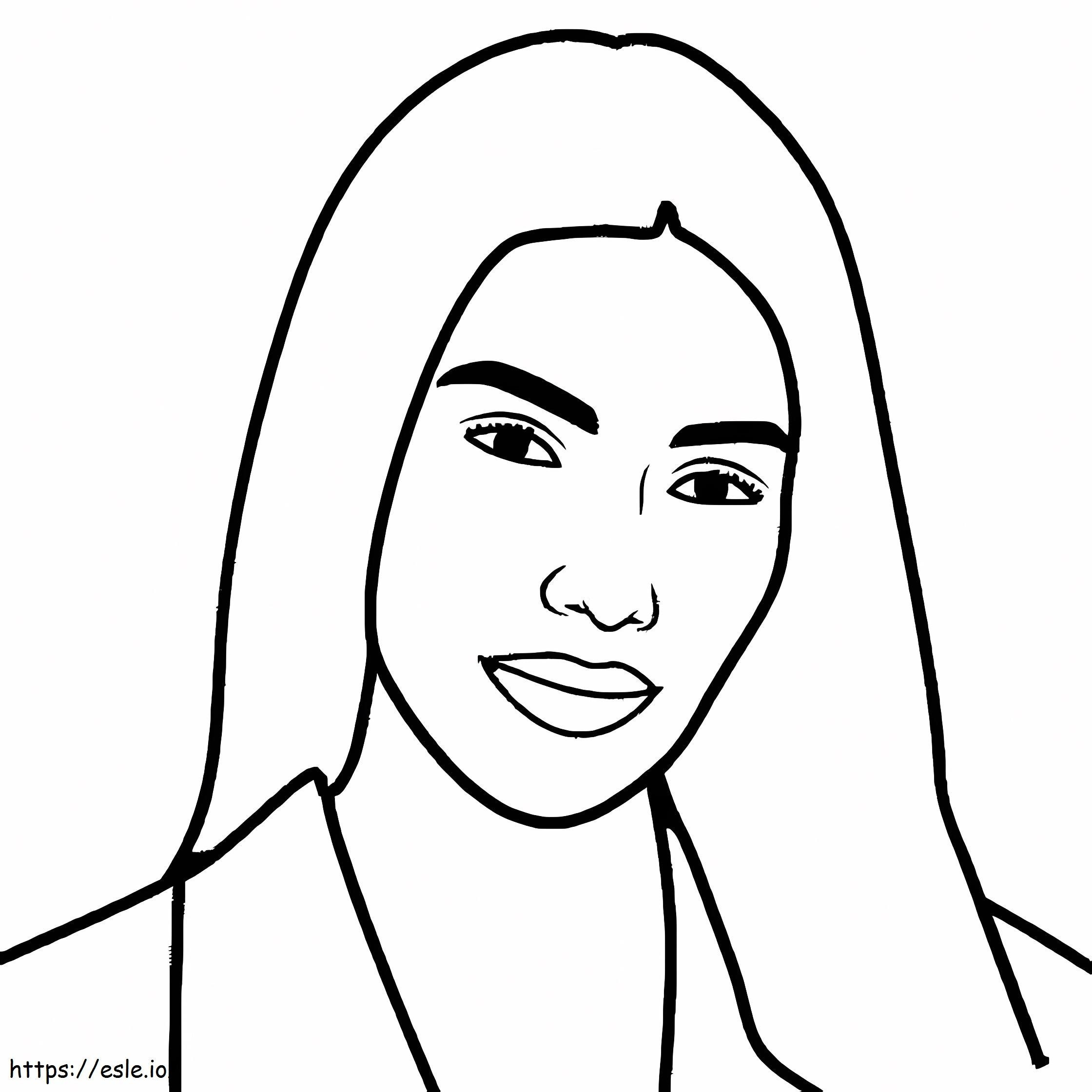 Coloriage Kim Kardashian détournée à imprimer dessin