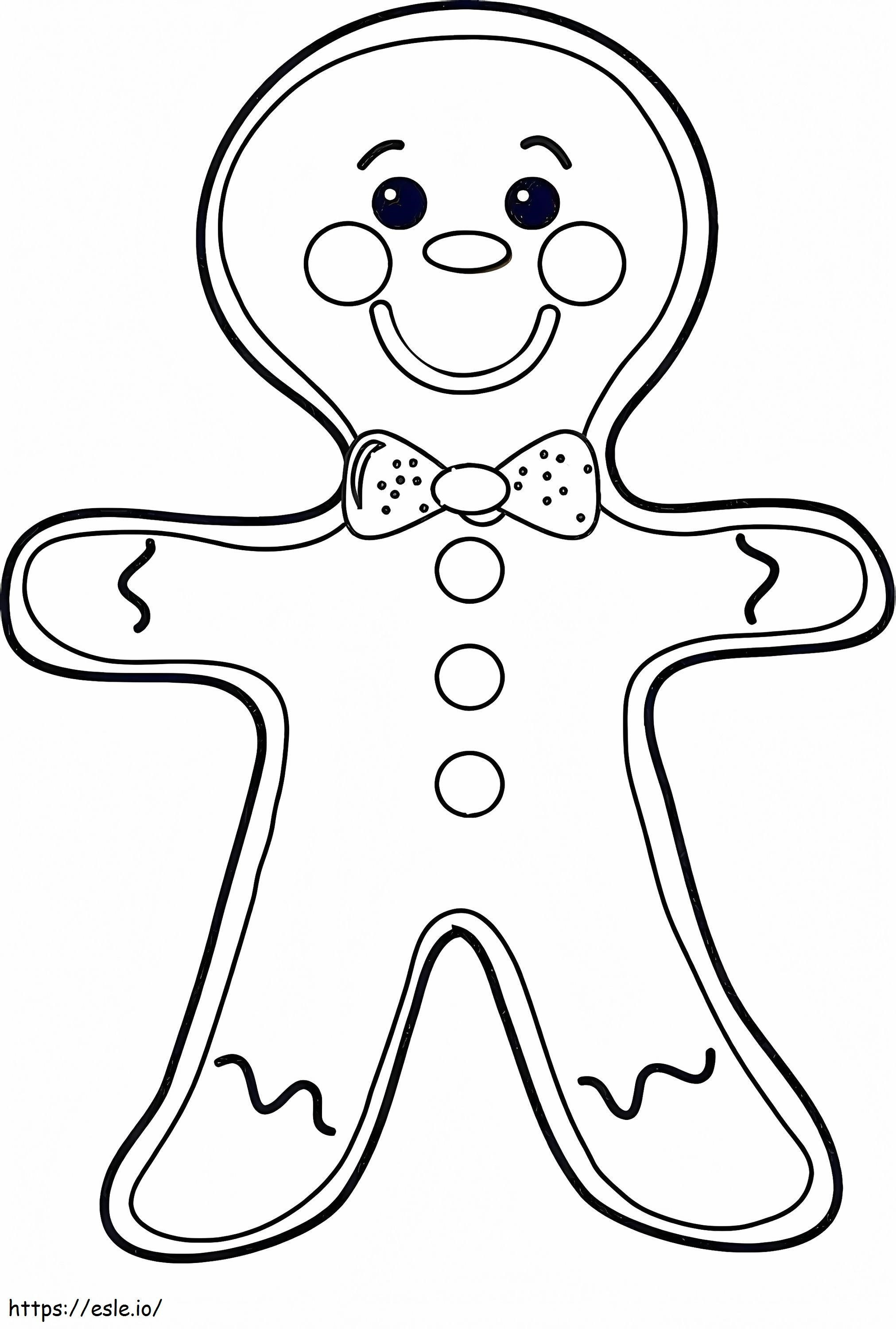 Funny Gingerbread Man coloring page