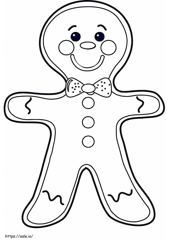 Funny Gingerbread Man de colorat